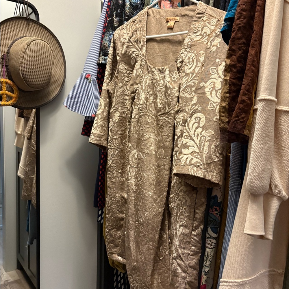 April Cornell Beige Textured Dress